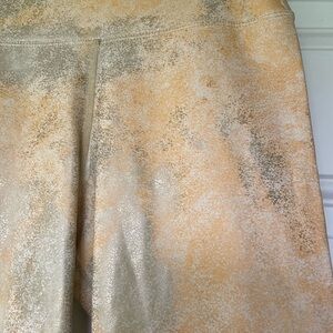 Carbon 38 gold metallic splatter leggings